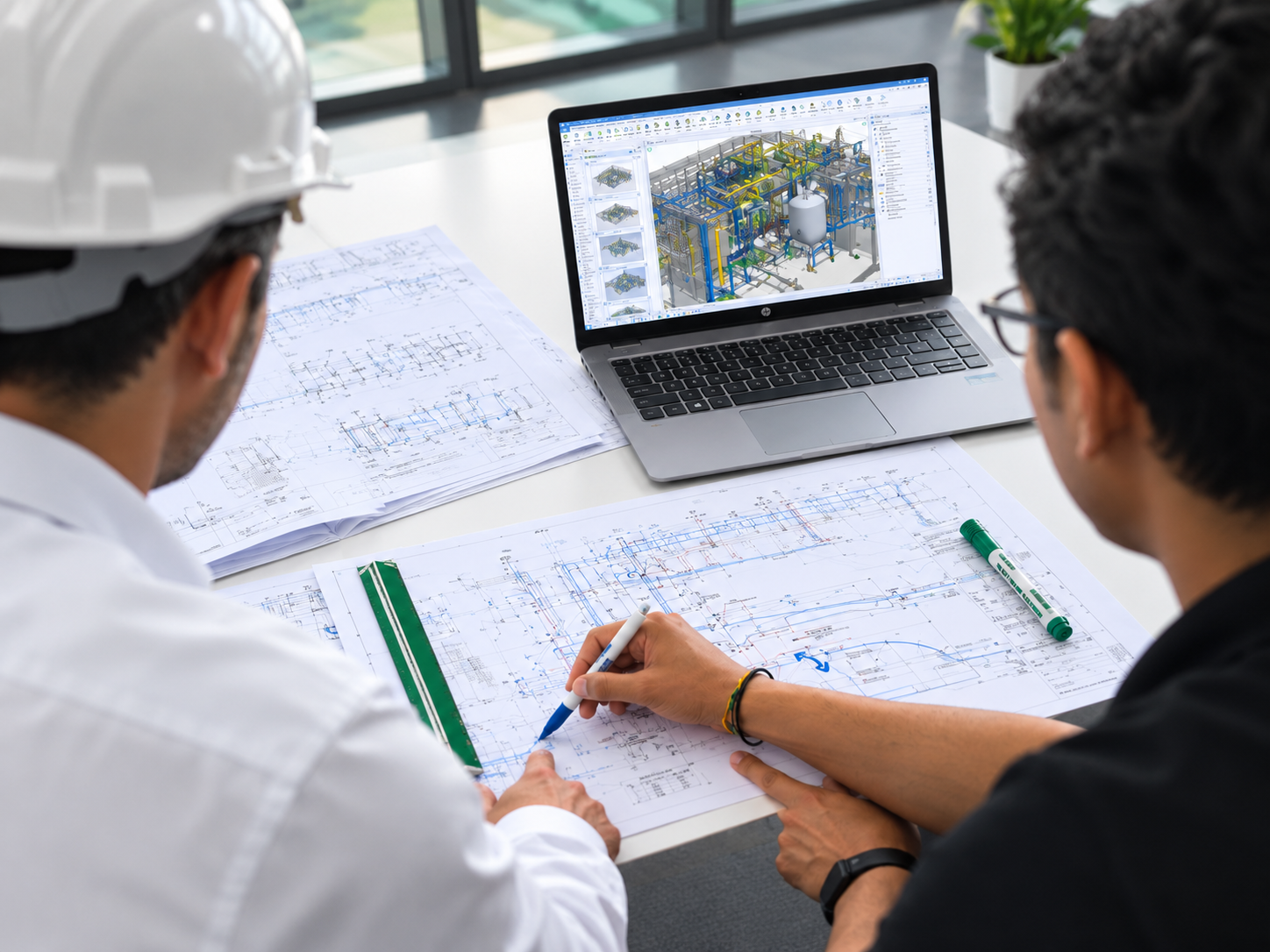 Two engineers from Khan Brother Engineers planning & consulting