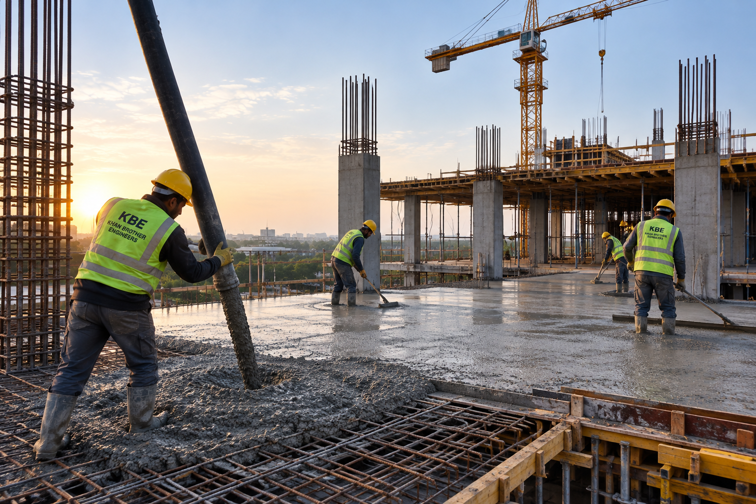 Reliable concrete construction services by Khan Brother Engineers