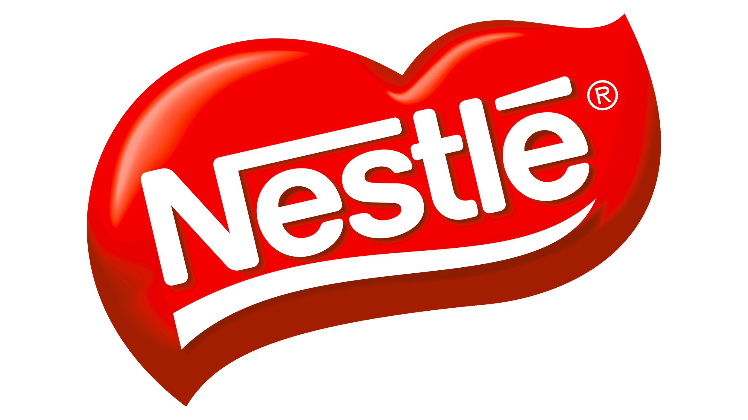 Nestlé logo on a red packaging with white text.