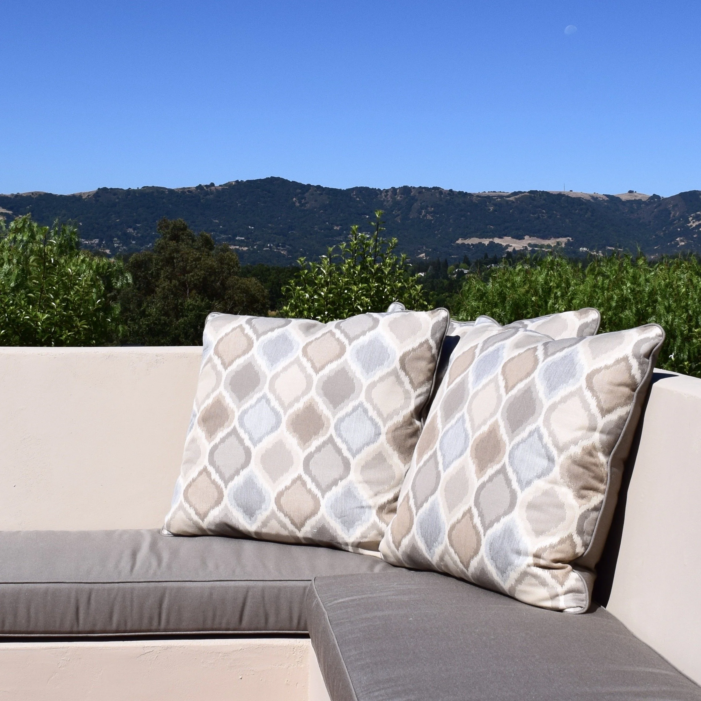 Outdoor pillows and cushions