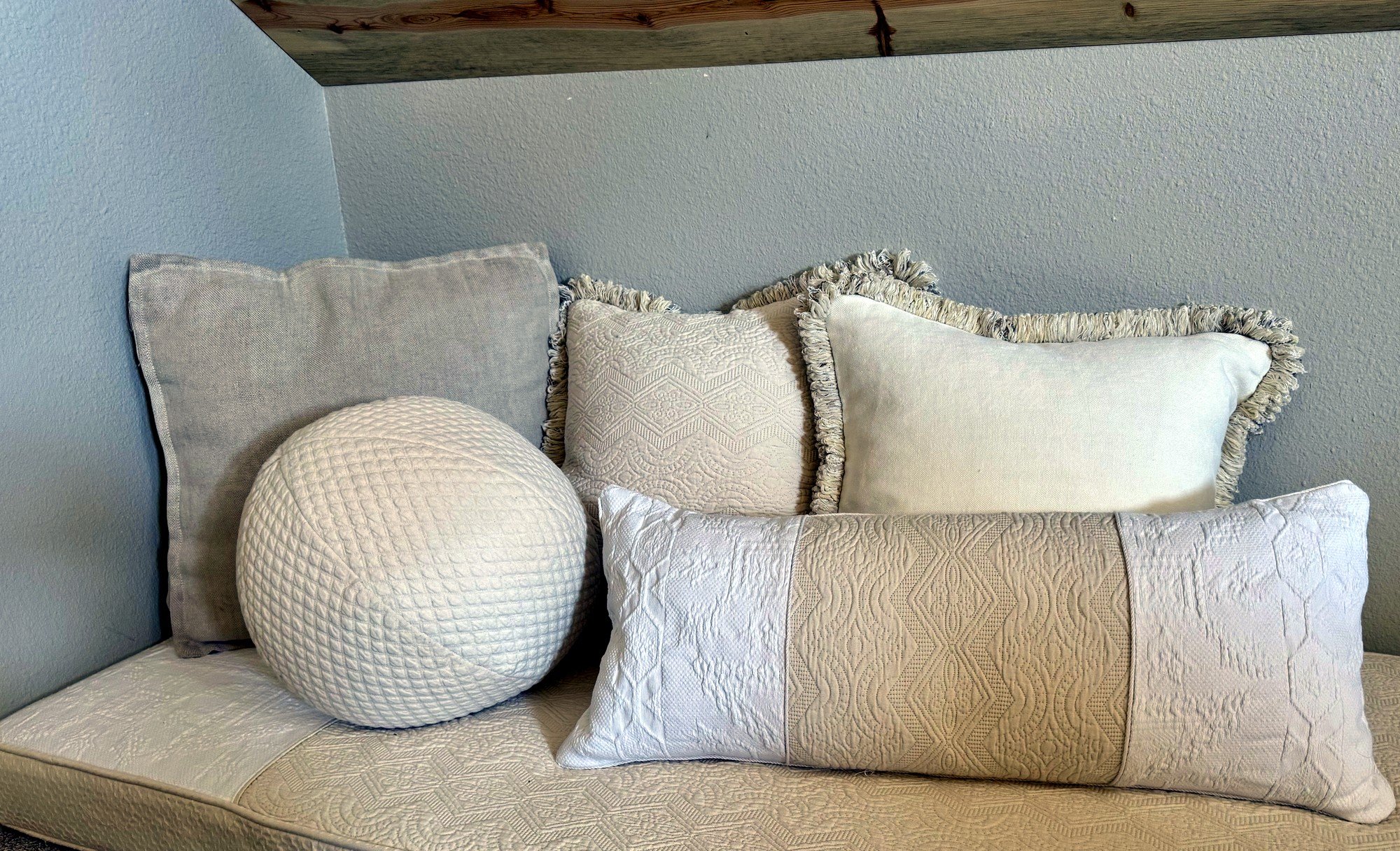 Collection of Matalesse pillows - ball, lumbar and square pillows