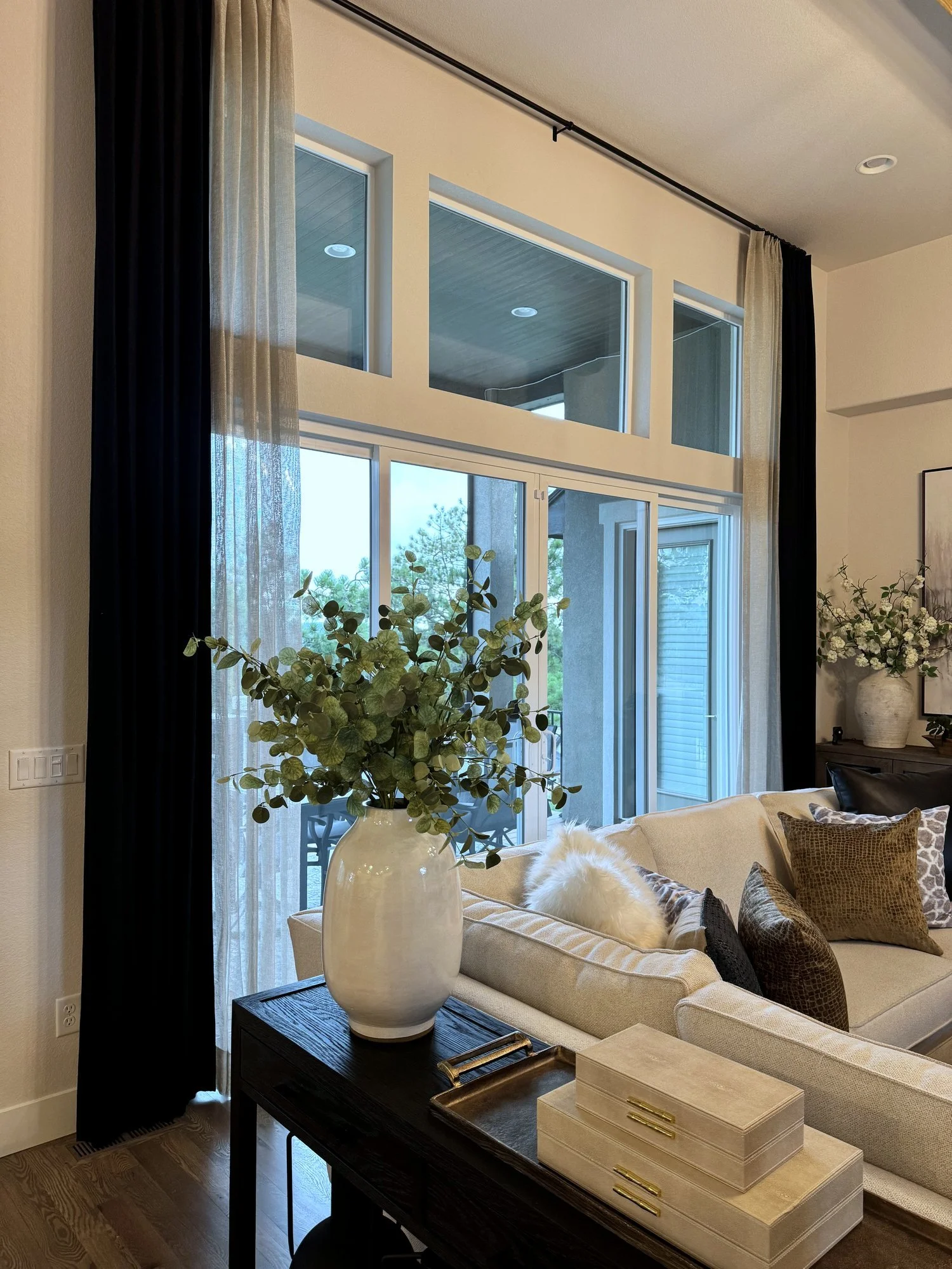 Stationary Panels & Sheers • Design: Jenny Lee Designs