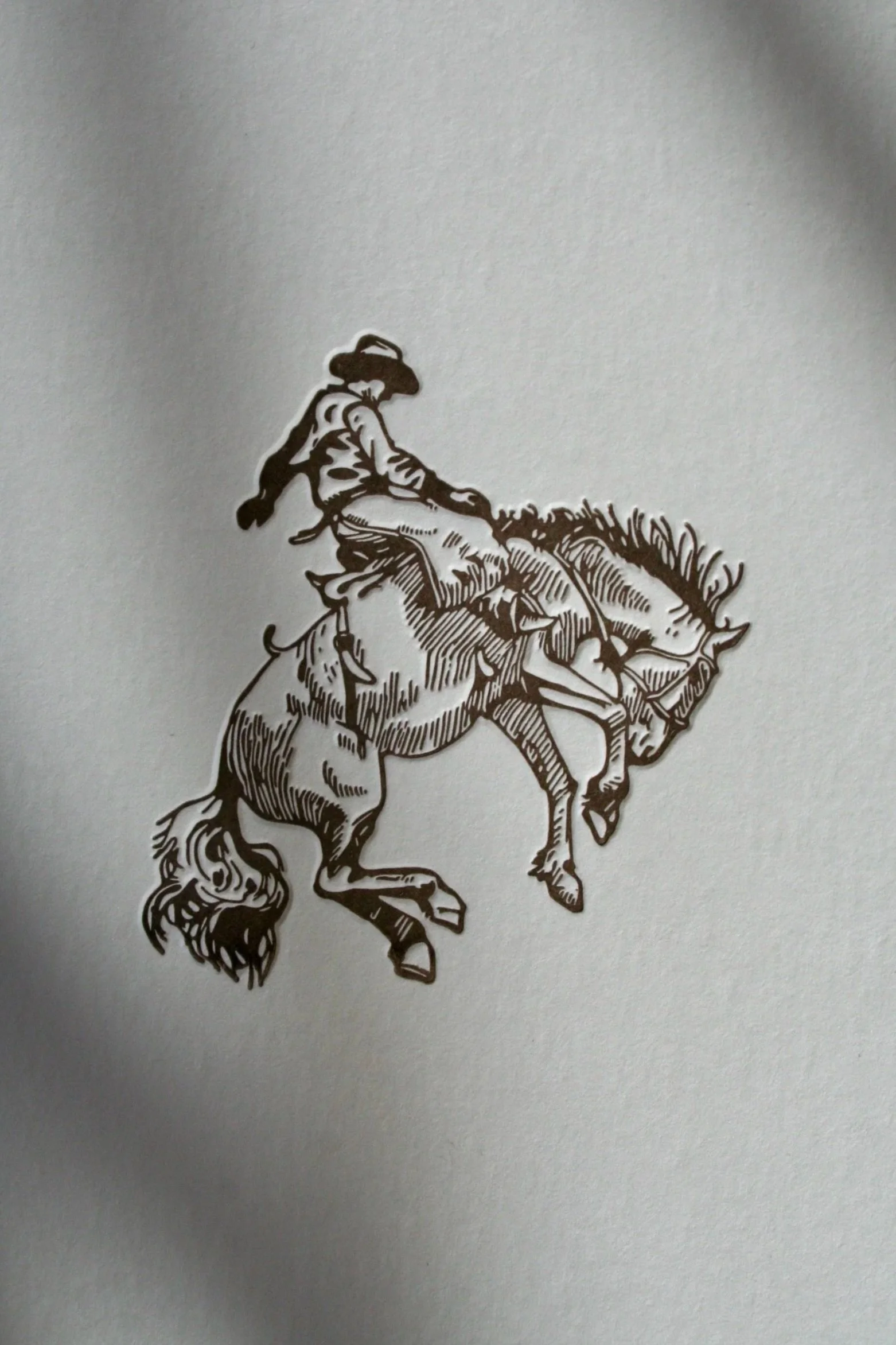 Rodeo Horse Letterpress Note Cards