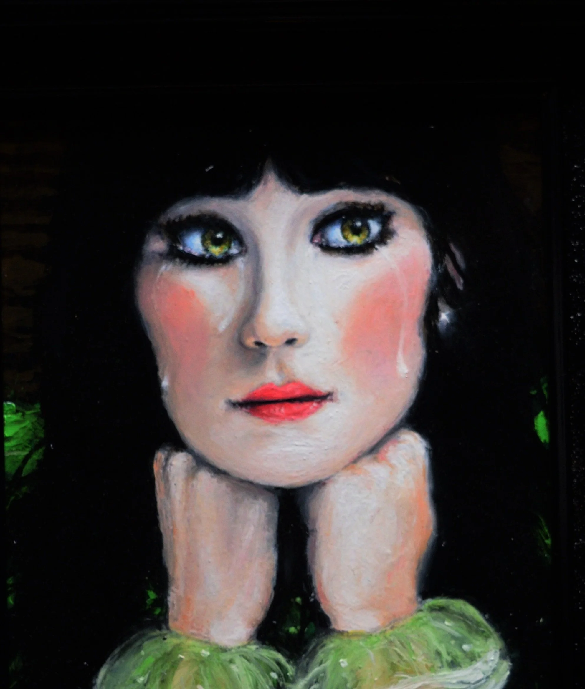 Crying Woman, oil on panel, 2016