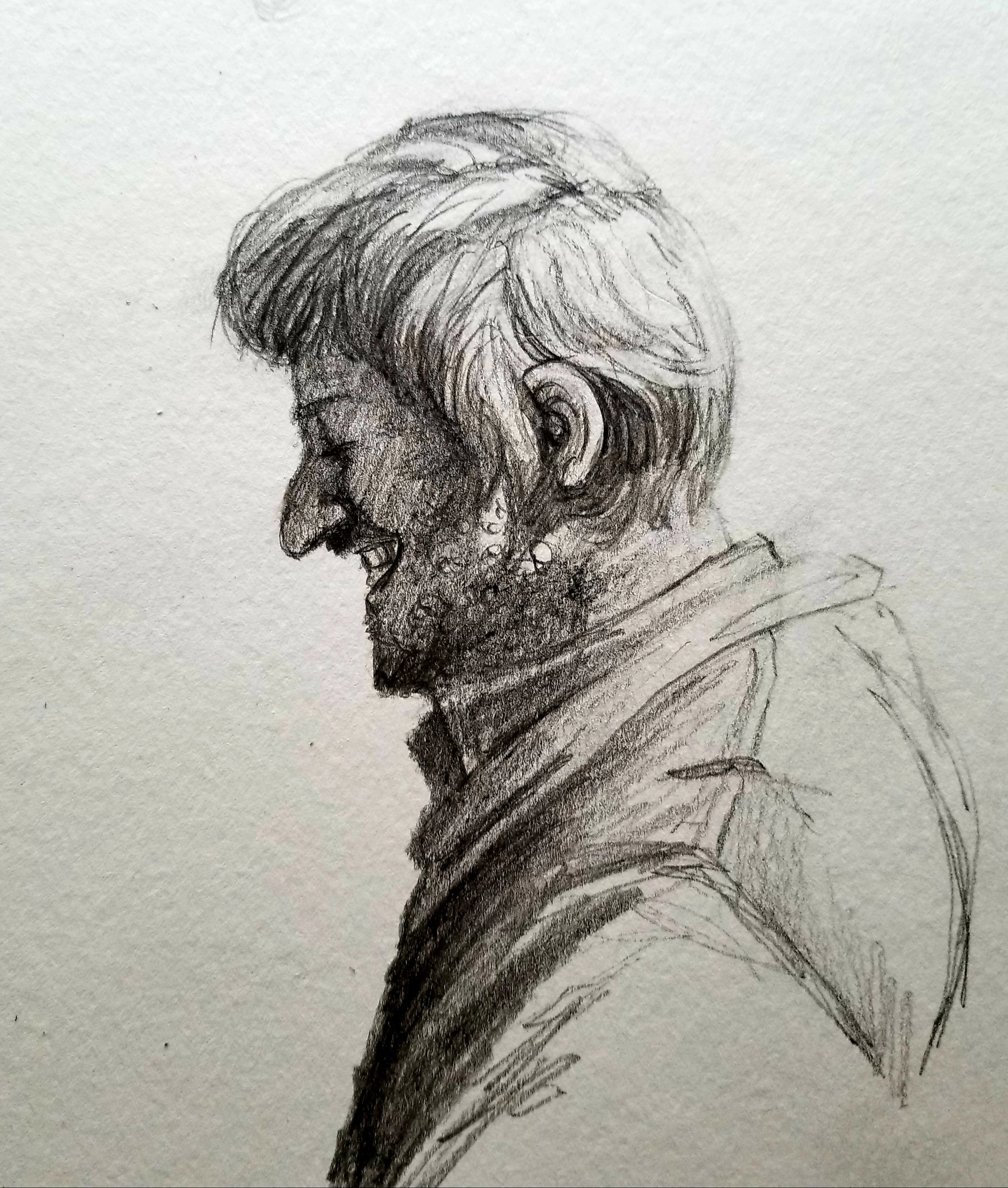 Portrait of a Man, pencil on paper, 2012