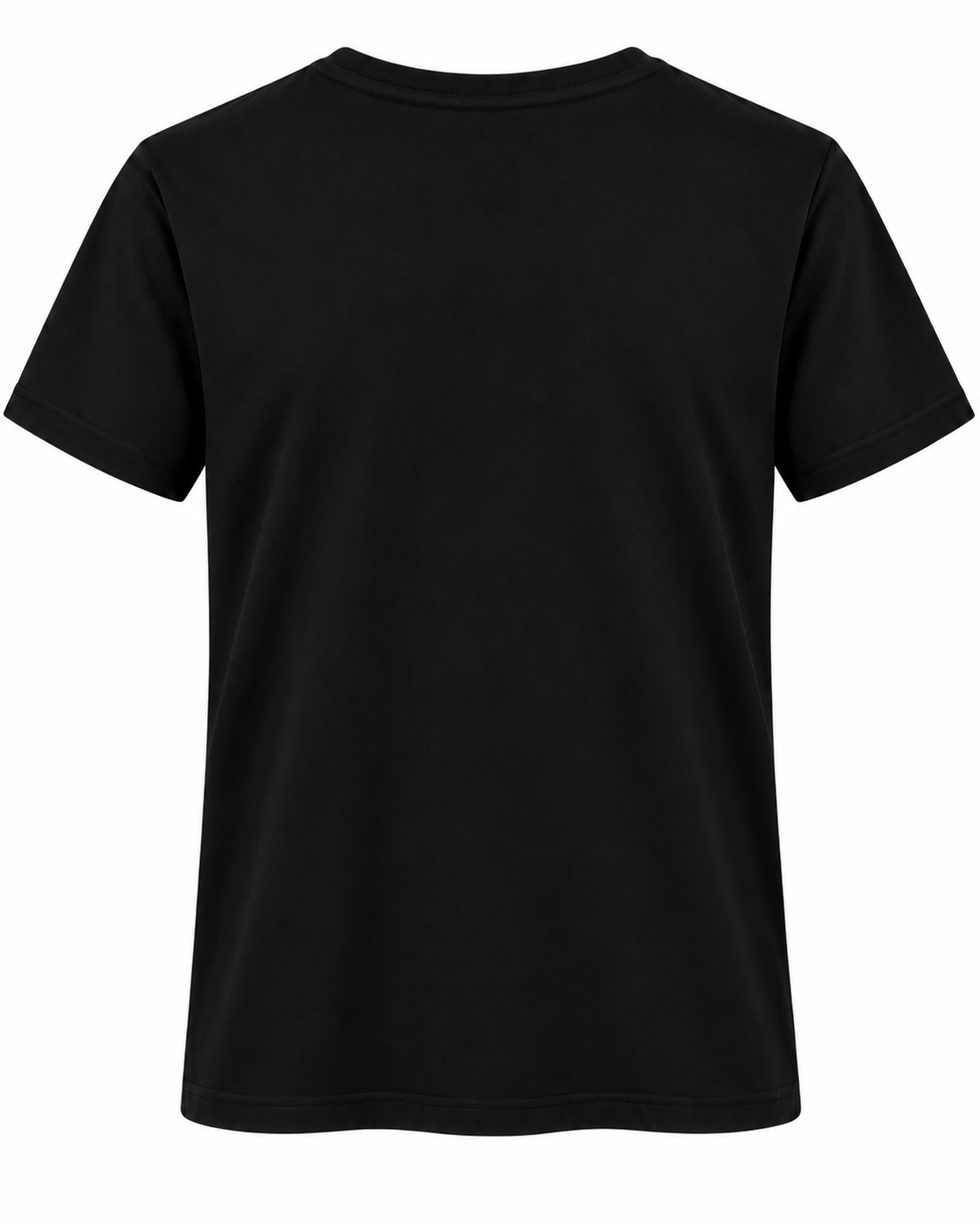 T-shirt noir col rond vu de dos.png