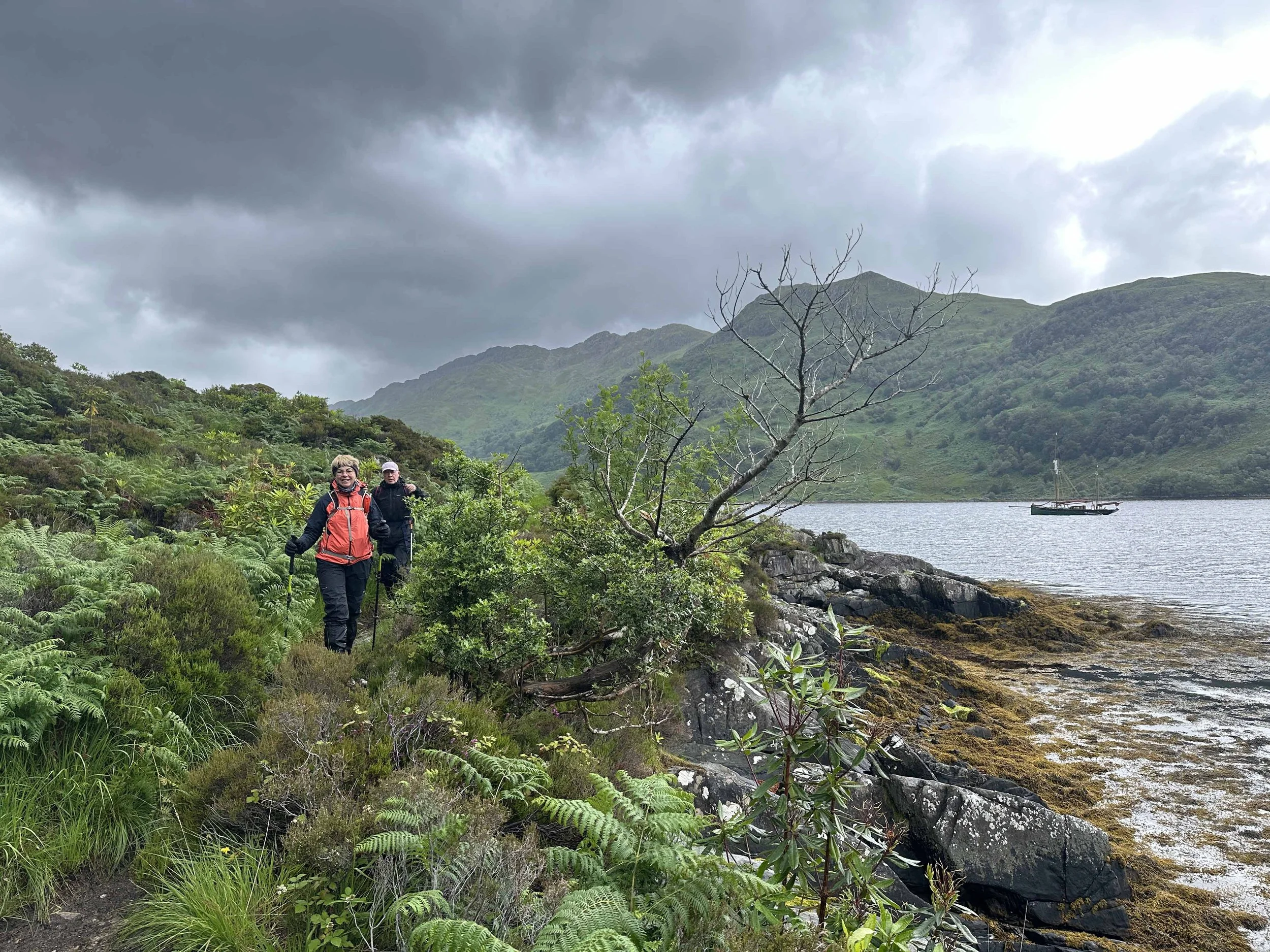Walking along the loch on a Provident Sailing Holiday