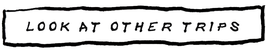 Hand-drawn sign with the text "Look at other trips"