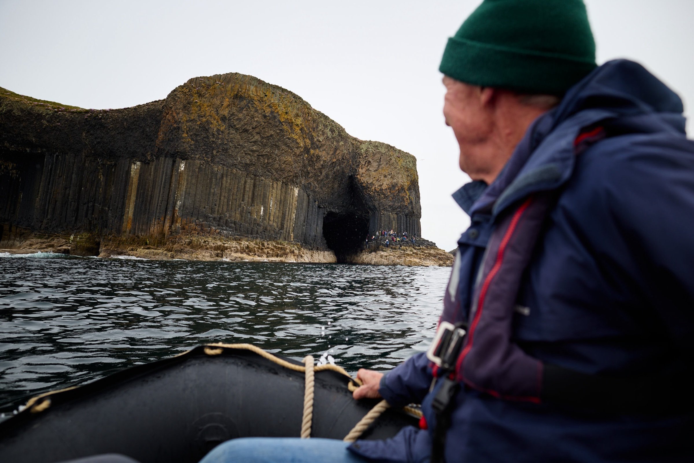 Visiting Fingal's cave on Provident