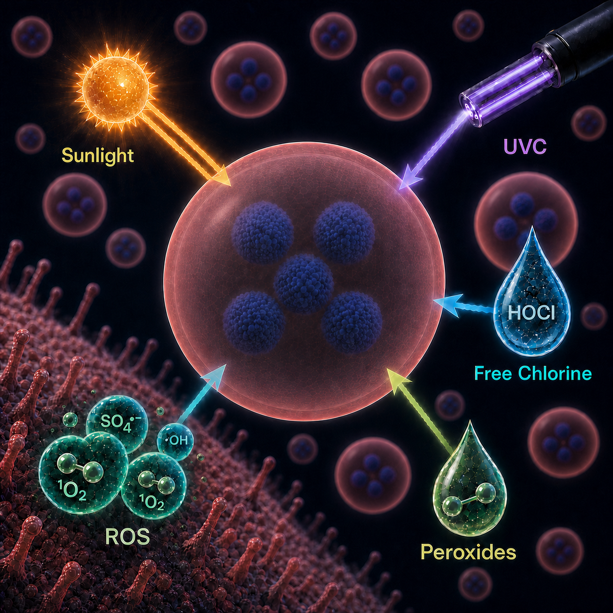 Emerging Waterborne Pathogen of Vesicle-cloaked Virus Clusters