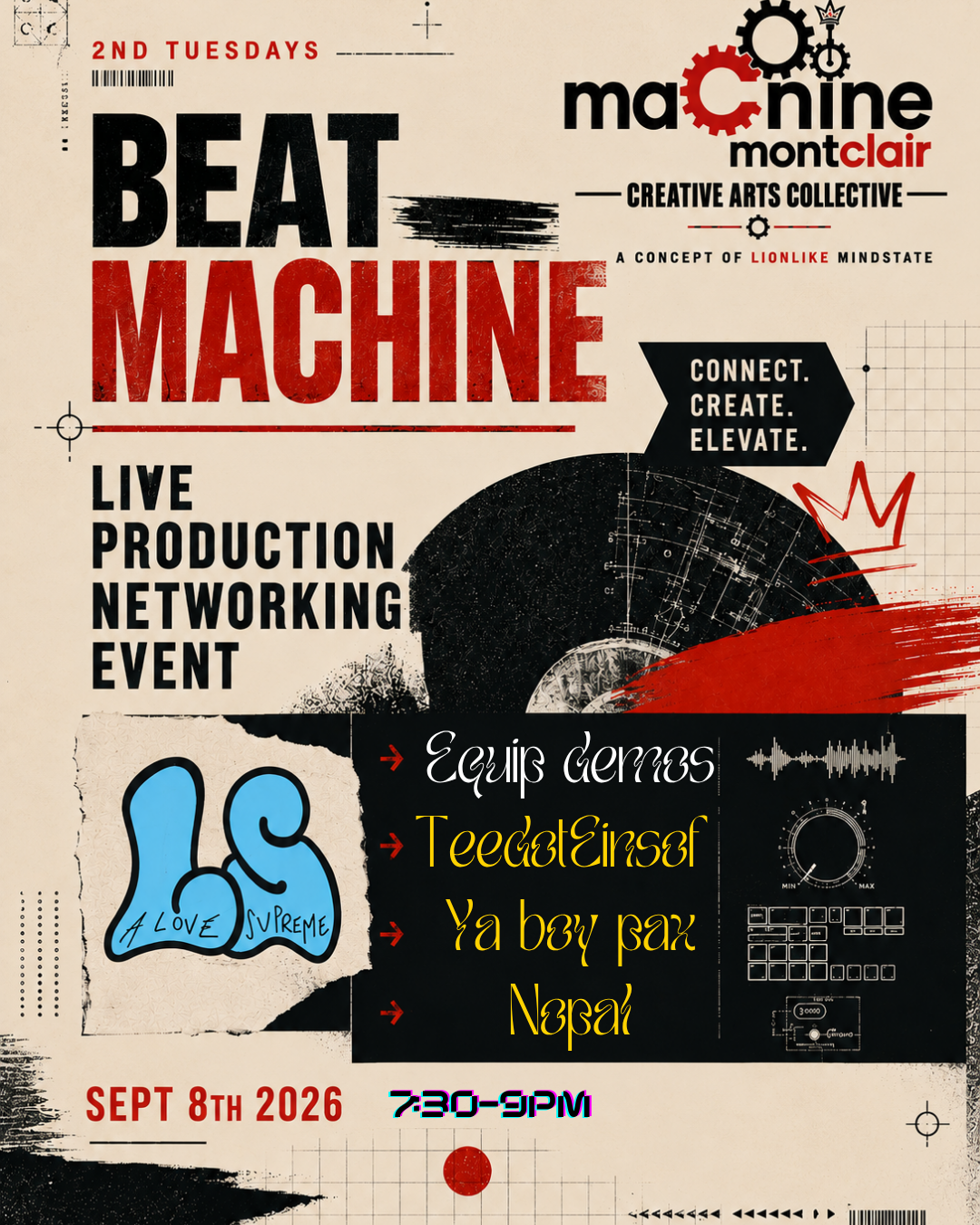 2nd Tuesdays - BEAT MACHINE. Live Production + Networking