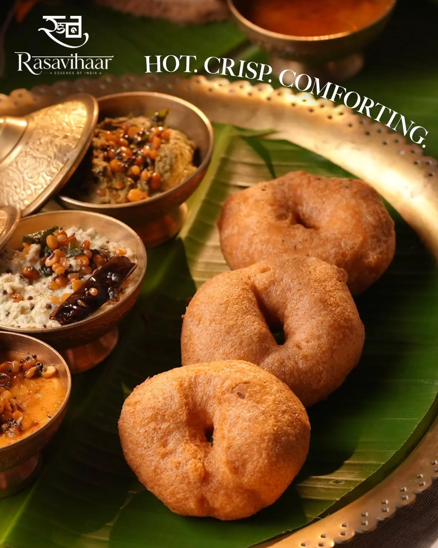 Some mornings call for something hot, crisp and comforting. ☀️

Golden vadas, generous chutneys and a breakfast that tastes like a little pause from the rush.

Start your morning the Rasavihar way.

1st Floor, Rasavihaar The District, Financial Distr