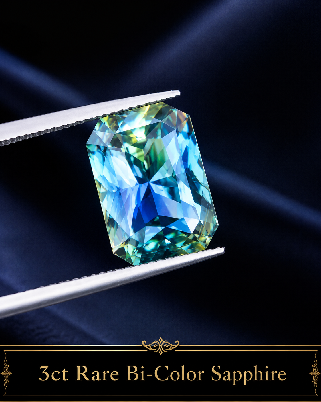 3ct Rare Bi-Color Sapphire