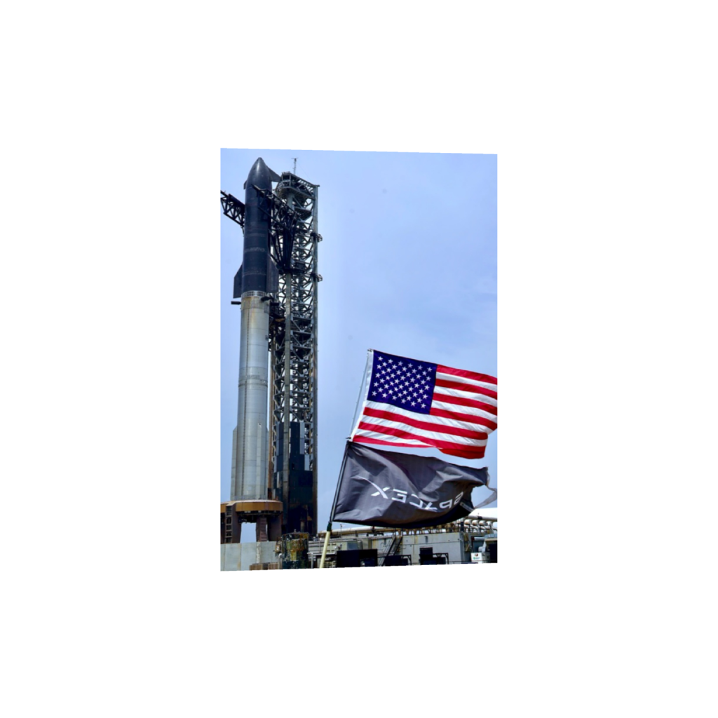 Starship USA fine art print, framed mockup
