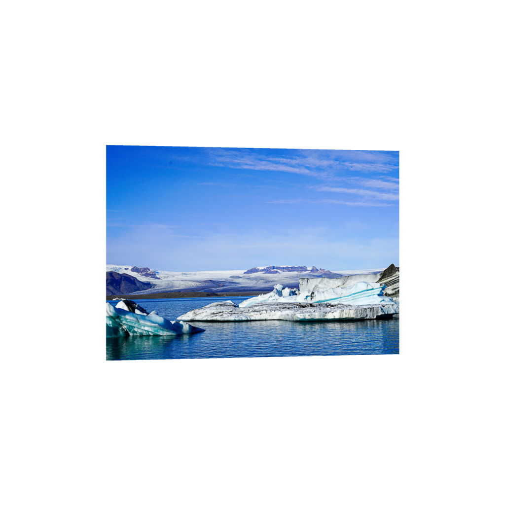 Breiðamerkurjökull Glacier fine art print, framed mockup