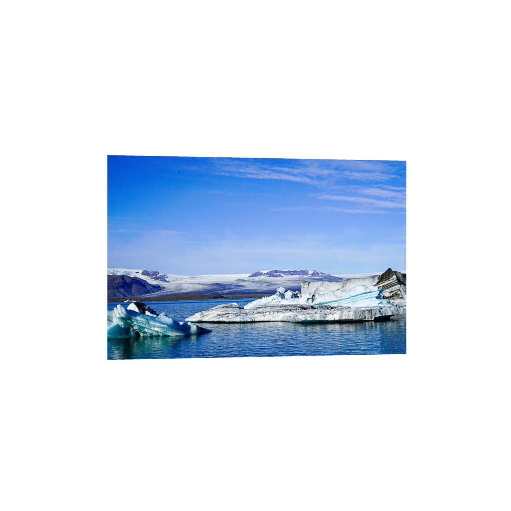 Breiðamerkurjökull Glacier fine art print, framed mockup