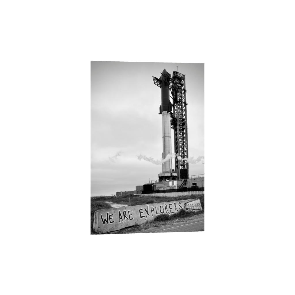 We Are Explorers fine art print, framed mockup