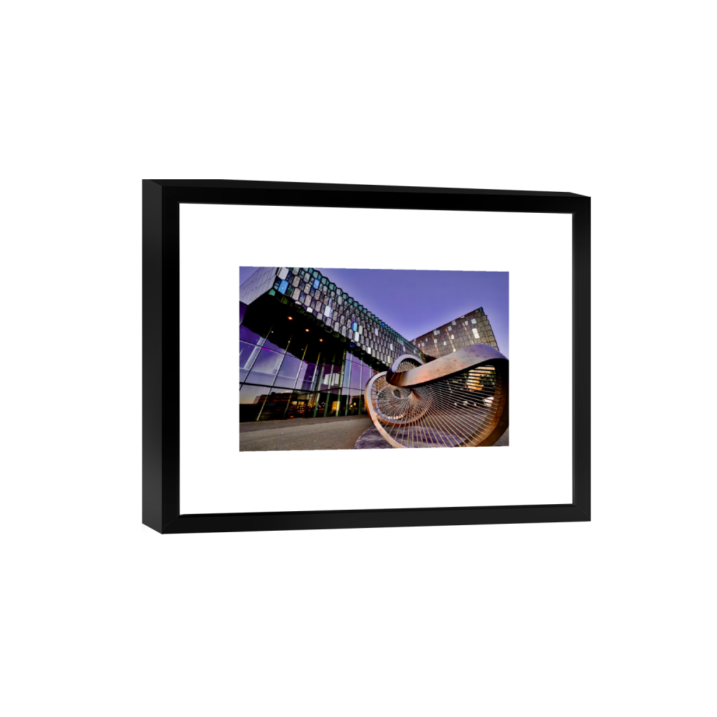Harpa Hall fine art print, framed mockup