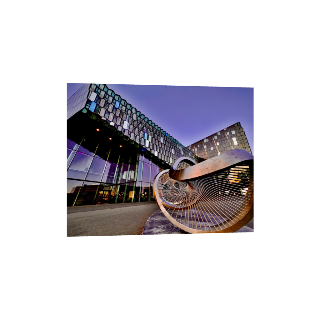 Harpa Hall fine art print, framed mockup