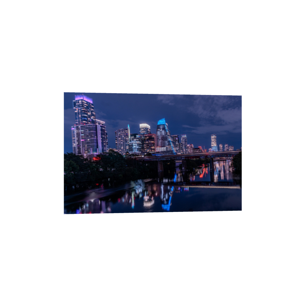Night Lights fine art print, framed mockup
