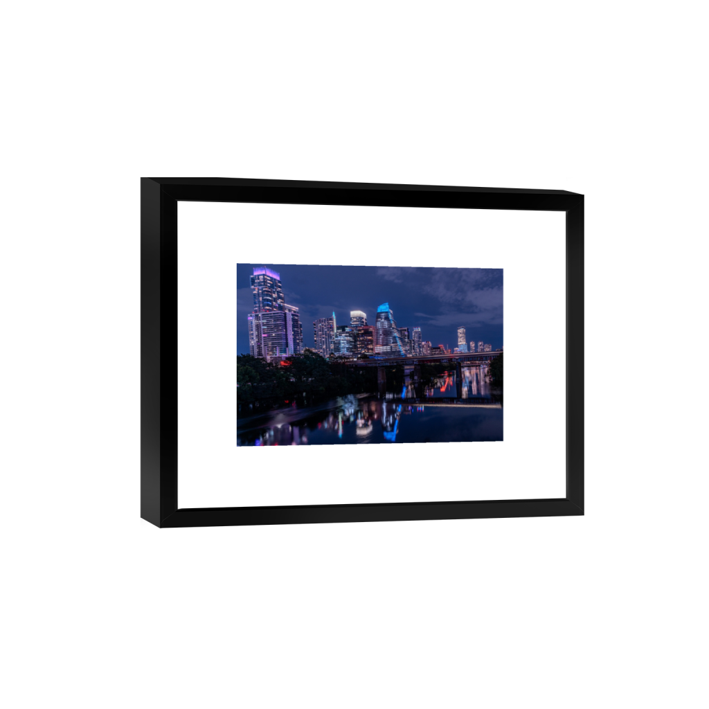 Night Lights fine art print, framed mockup