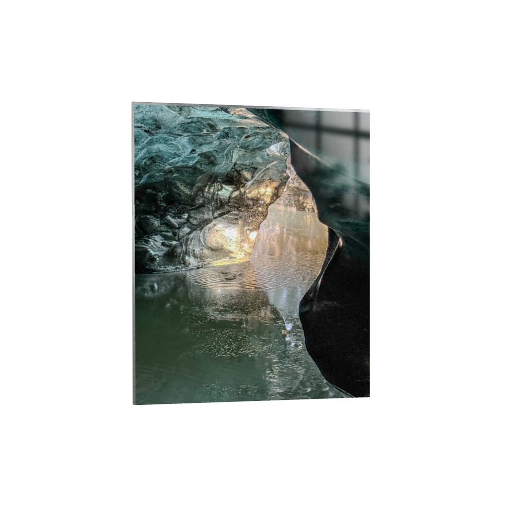 Ice Cave Glow fine art print, framed mockup