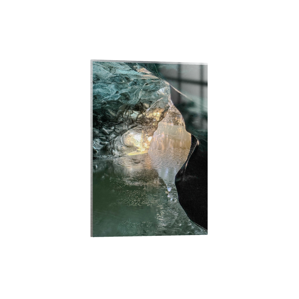 Ice Cave Glow fine art print, framed mockup