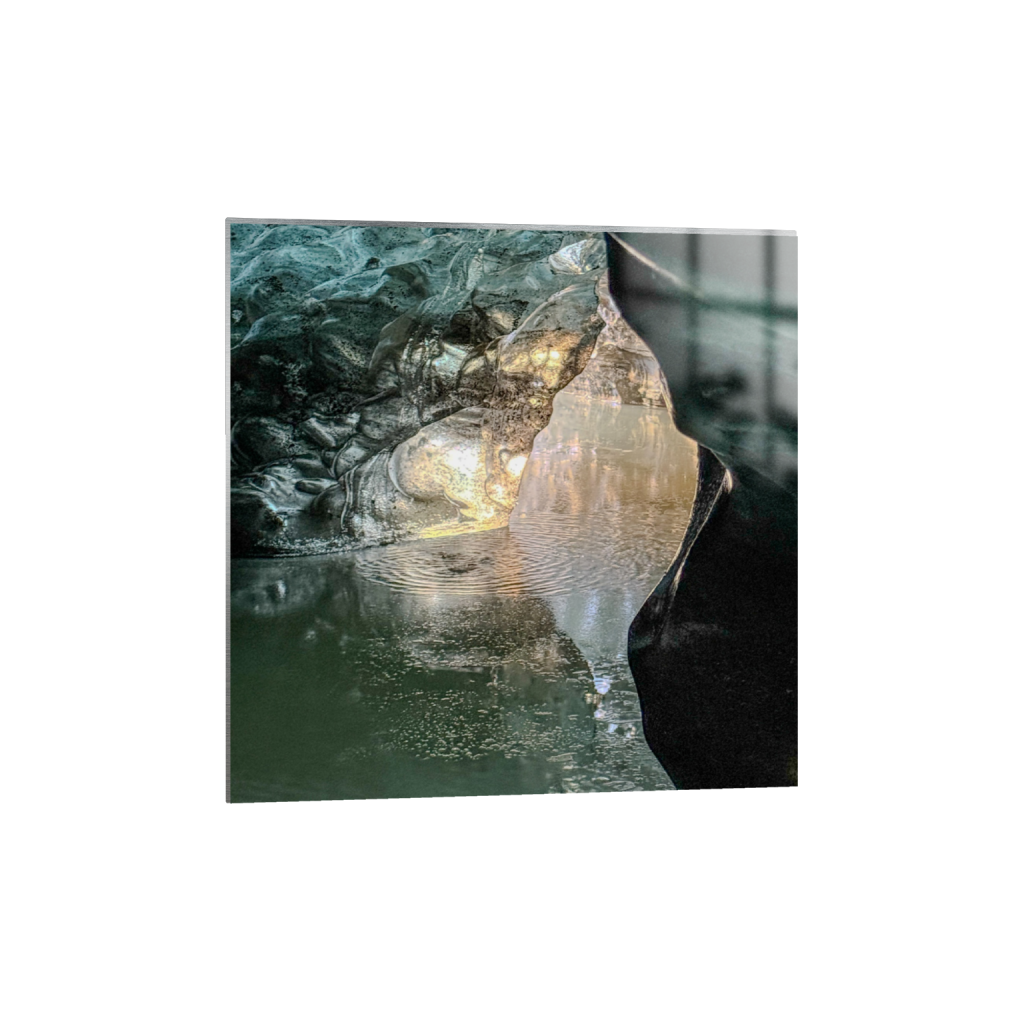 Ice Cave Glow fine art print, framed mockup