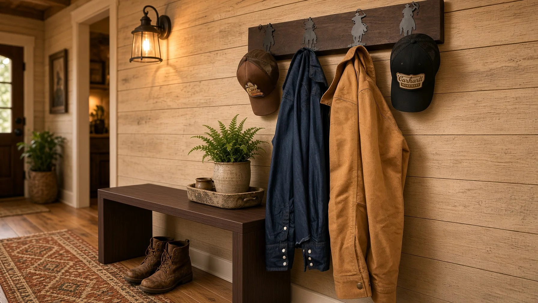Jacket Rack handcrafted hardwood wall rack