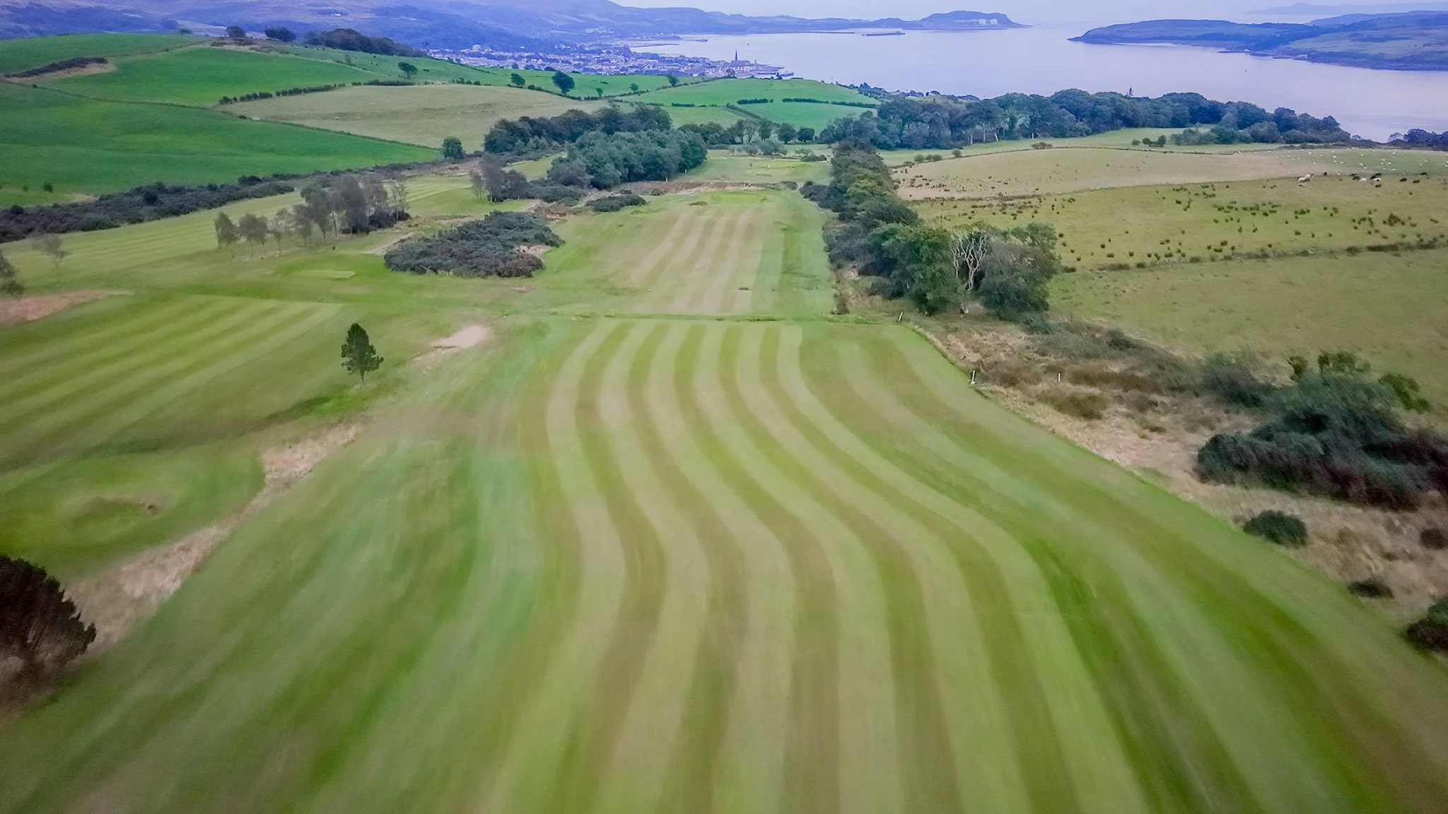 Aerial photograph from Routenburn Golf Club