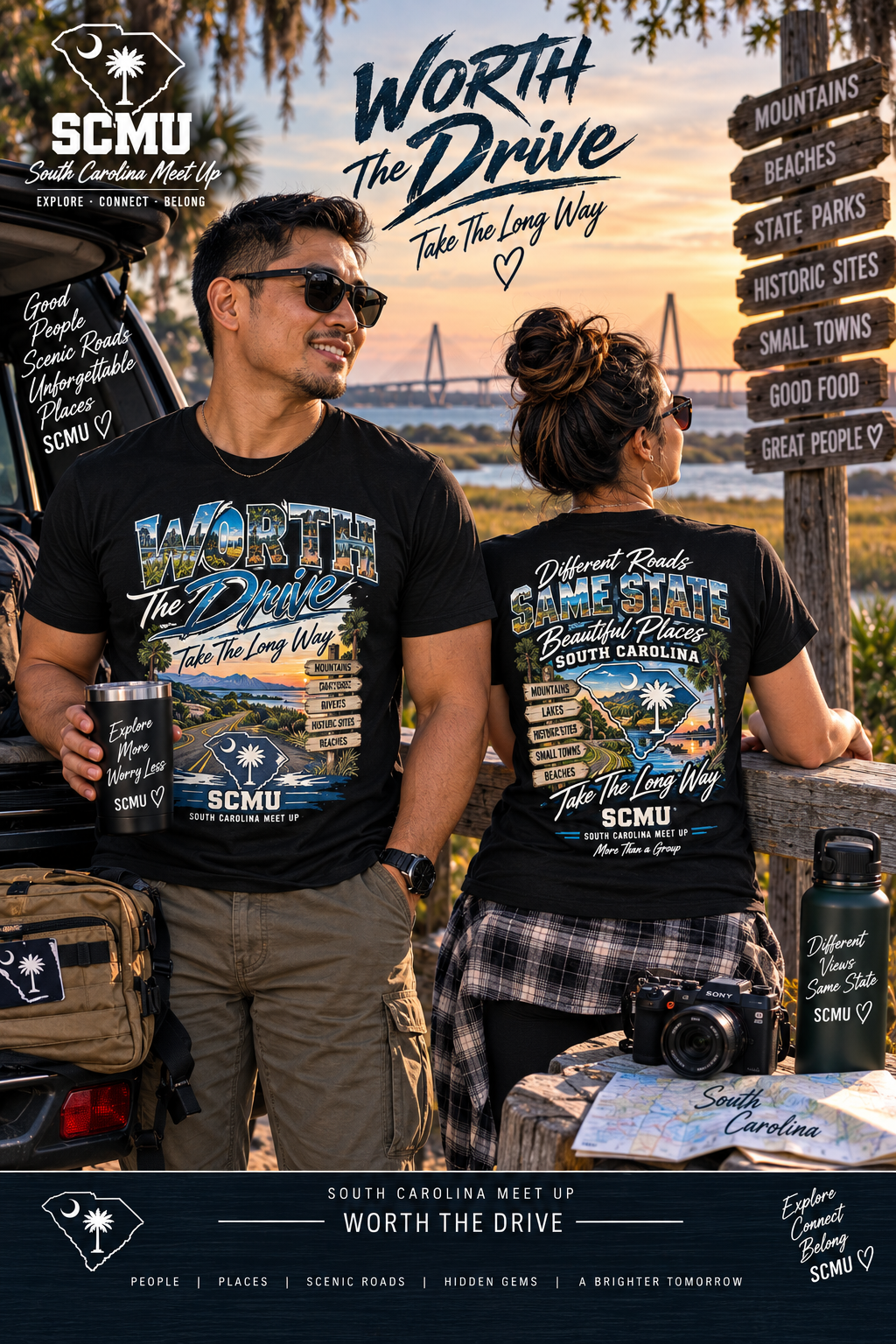 Worth the Drive — Take the Long Way Tee