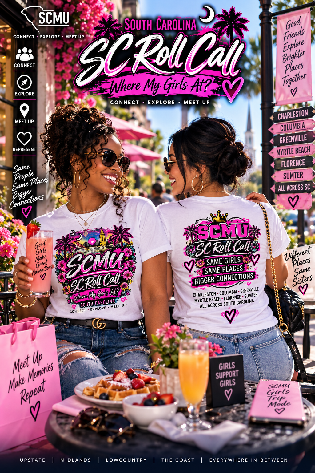 South Carolina Roll Call Pink — SCMU Original Tee