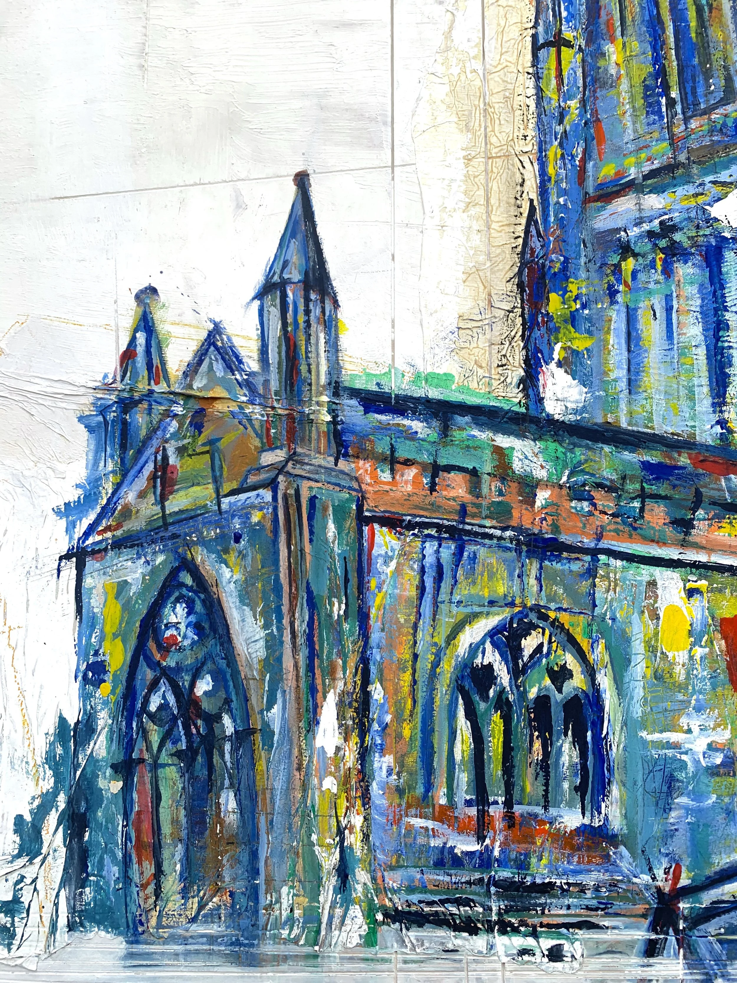 You Remember, As Does He
2020
acrylic and tissue paper on MDF