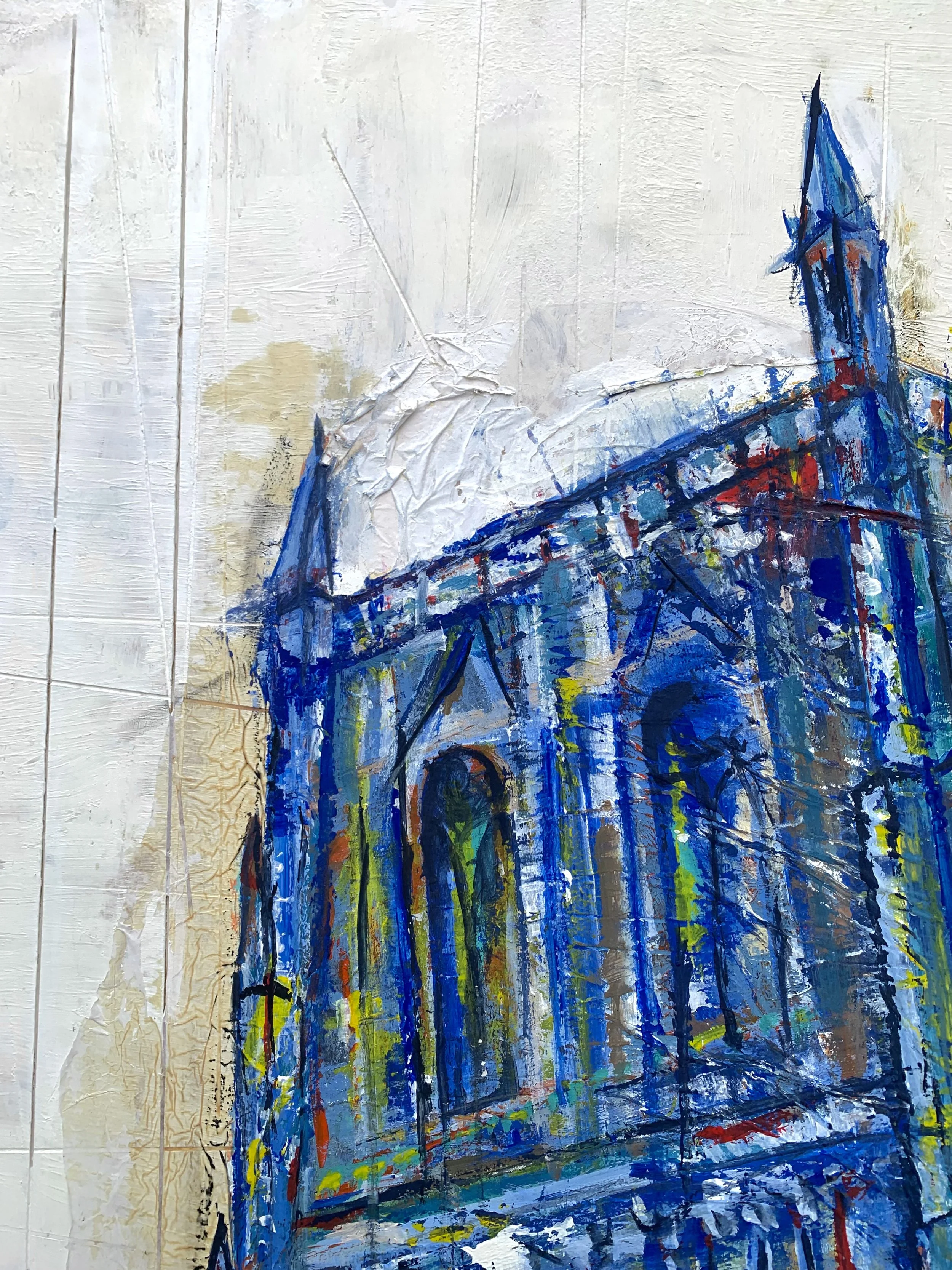 You Remember, As Does He
2020
acrylic and tissue paper on MDF