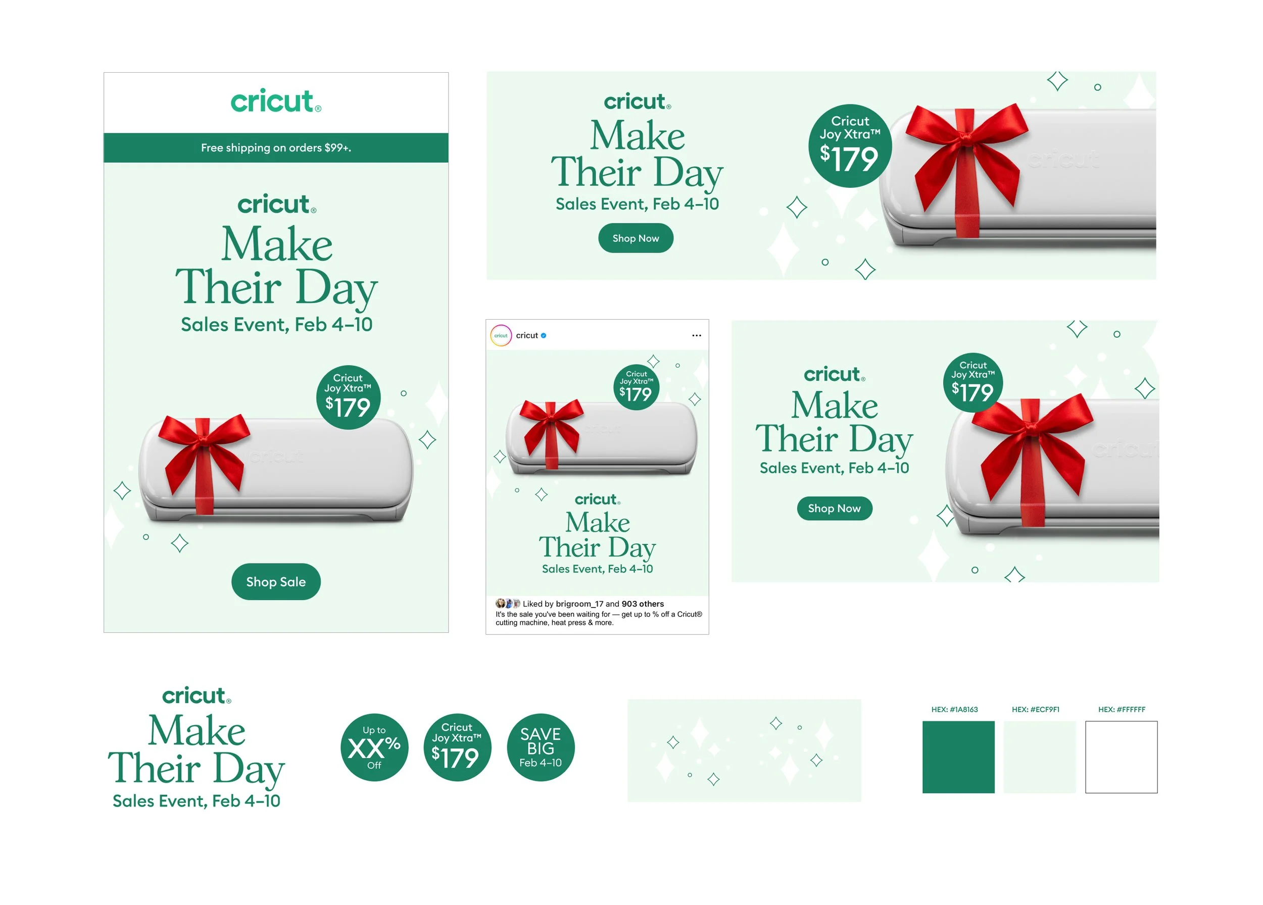 web assets for holiday campaign