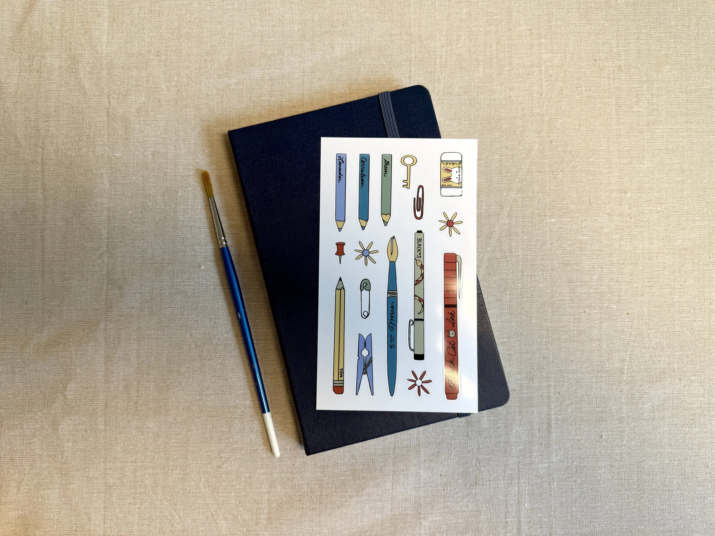 Junk drawer inspired sticker sheet