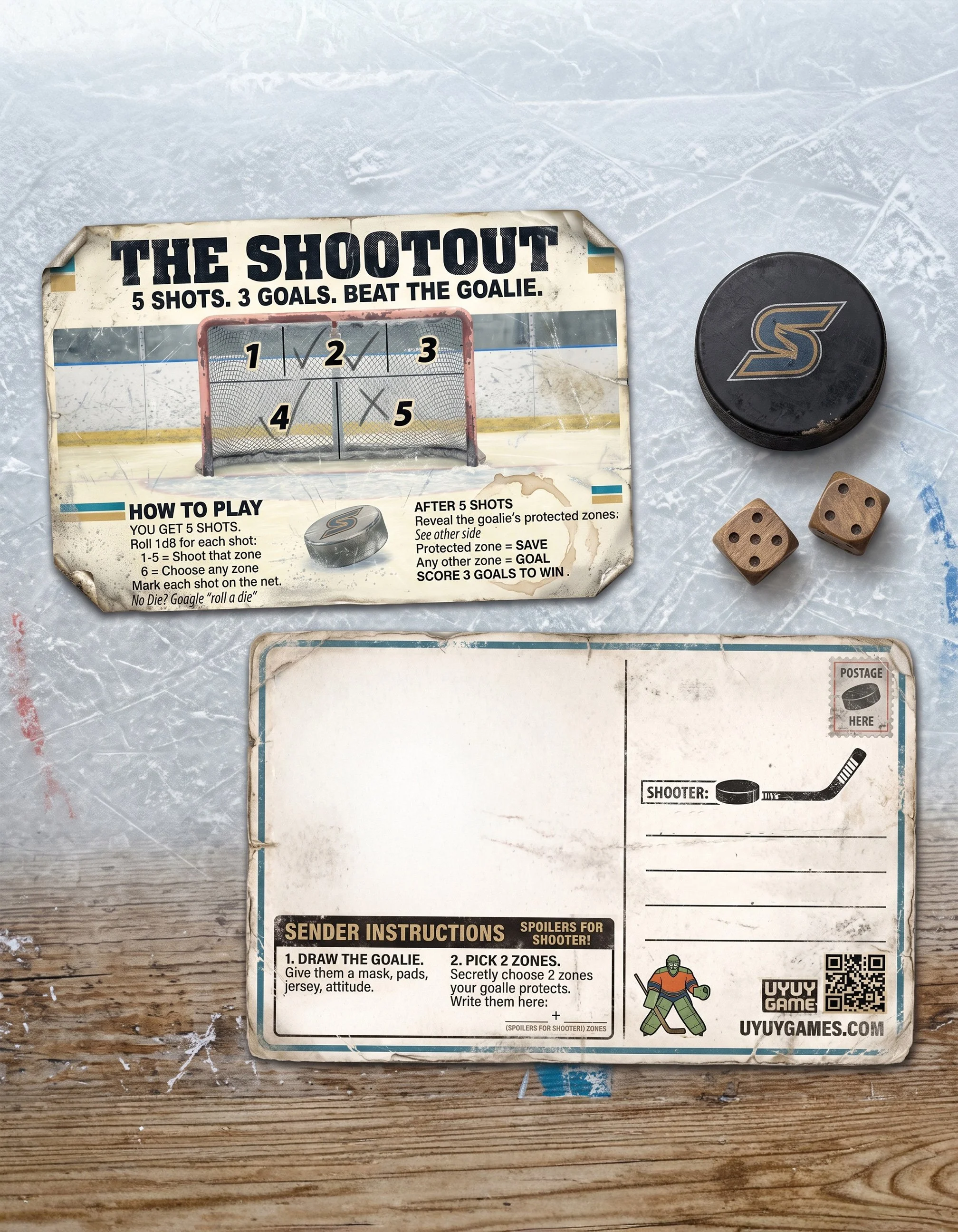 THE SHOOTOUT Postcard Game