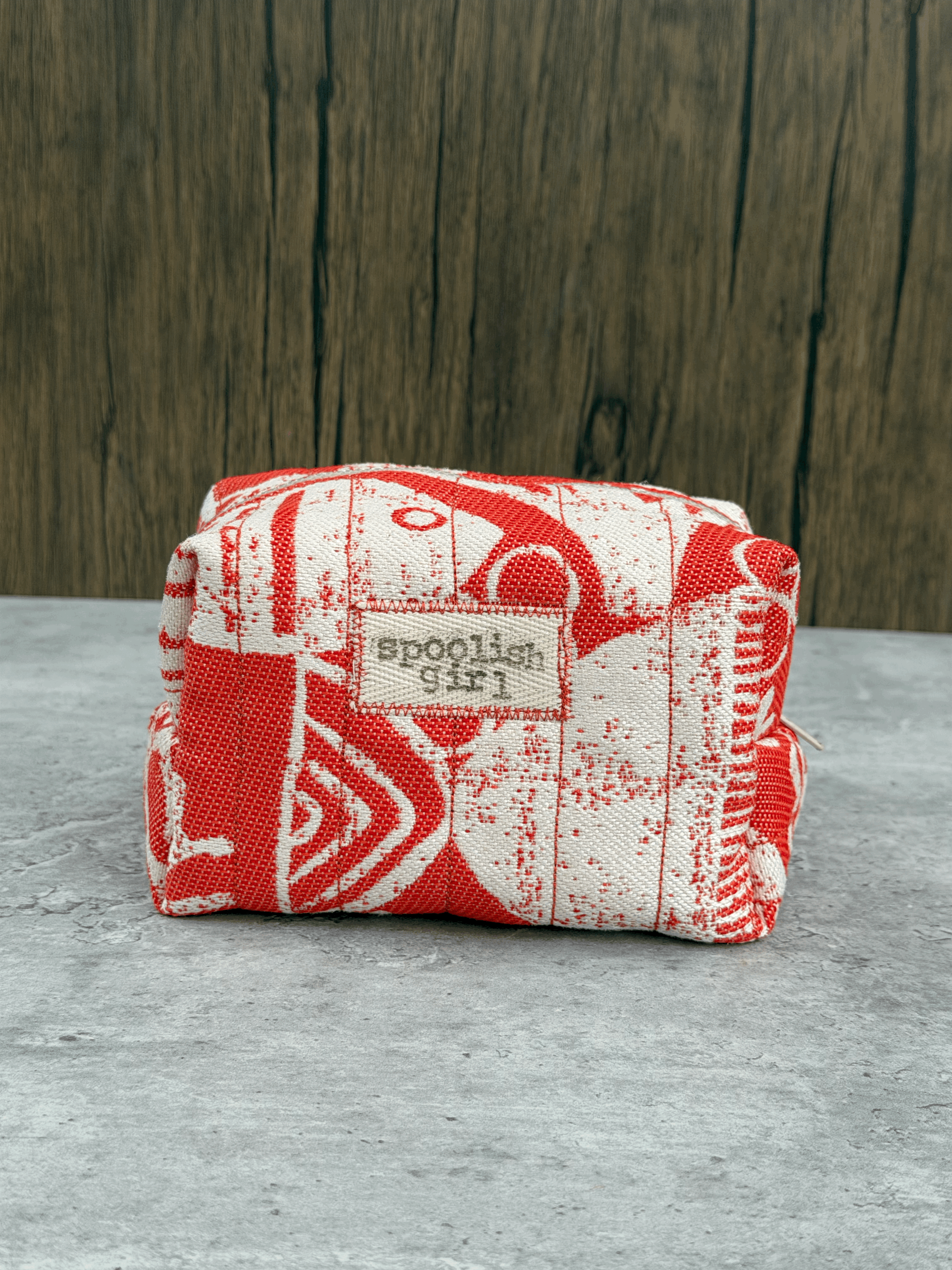 Orange & White Fish Boxy Bag