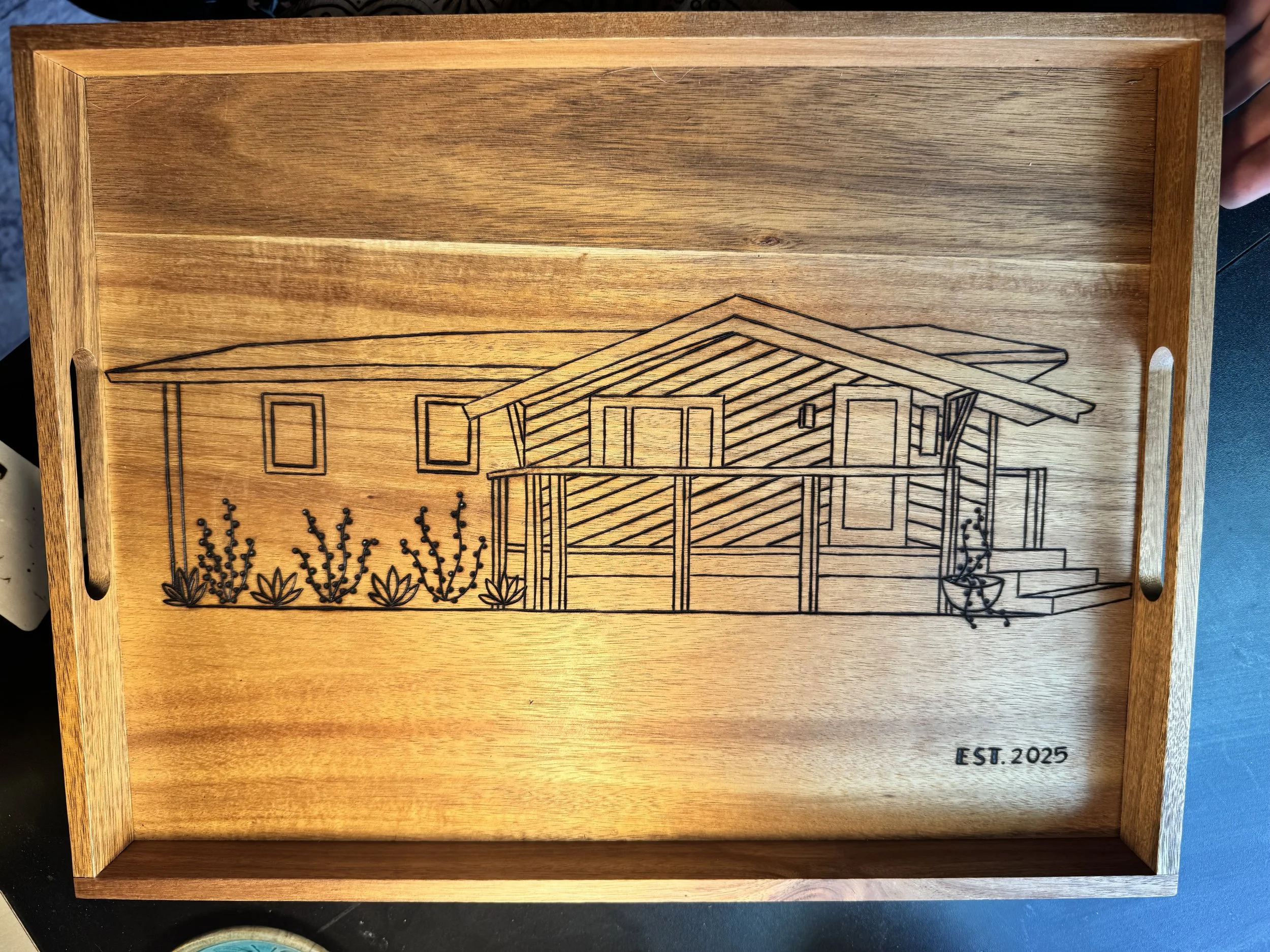 Custom Wood Bed Tray