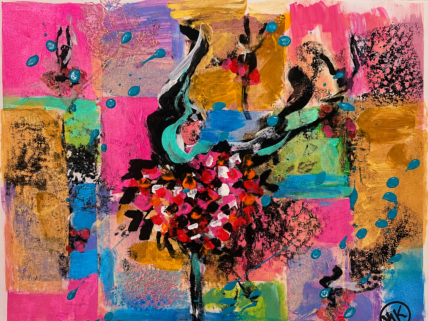 Color in motion 11x14 Acrylic Paintings by Kiki