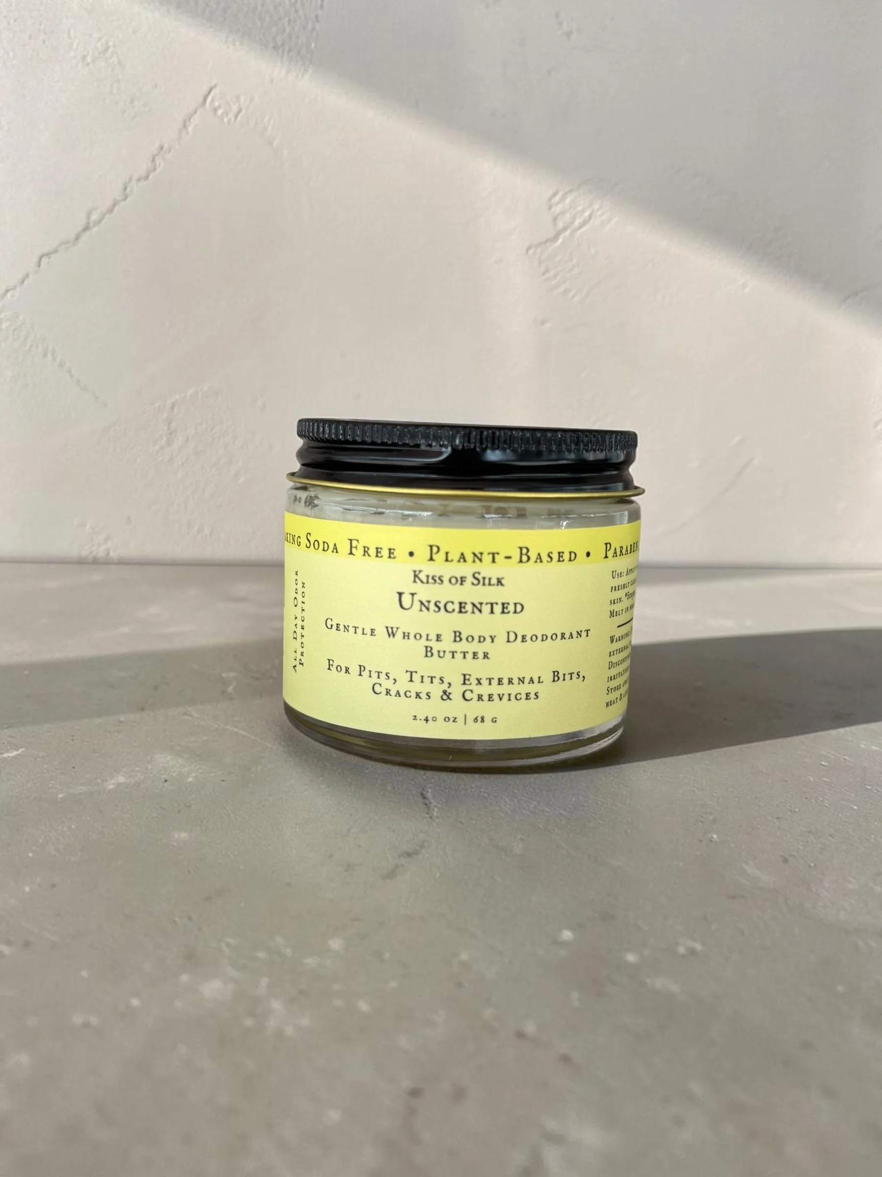 Unscented Aluminum + Baking Soda Free Full Body Deodorant Butter