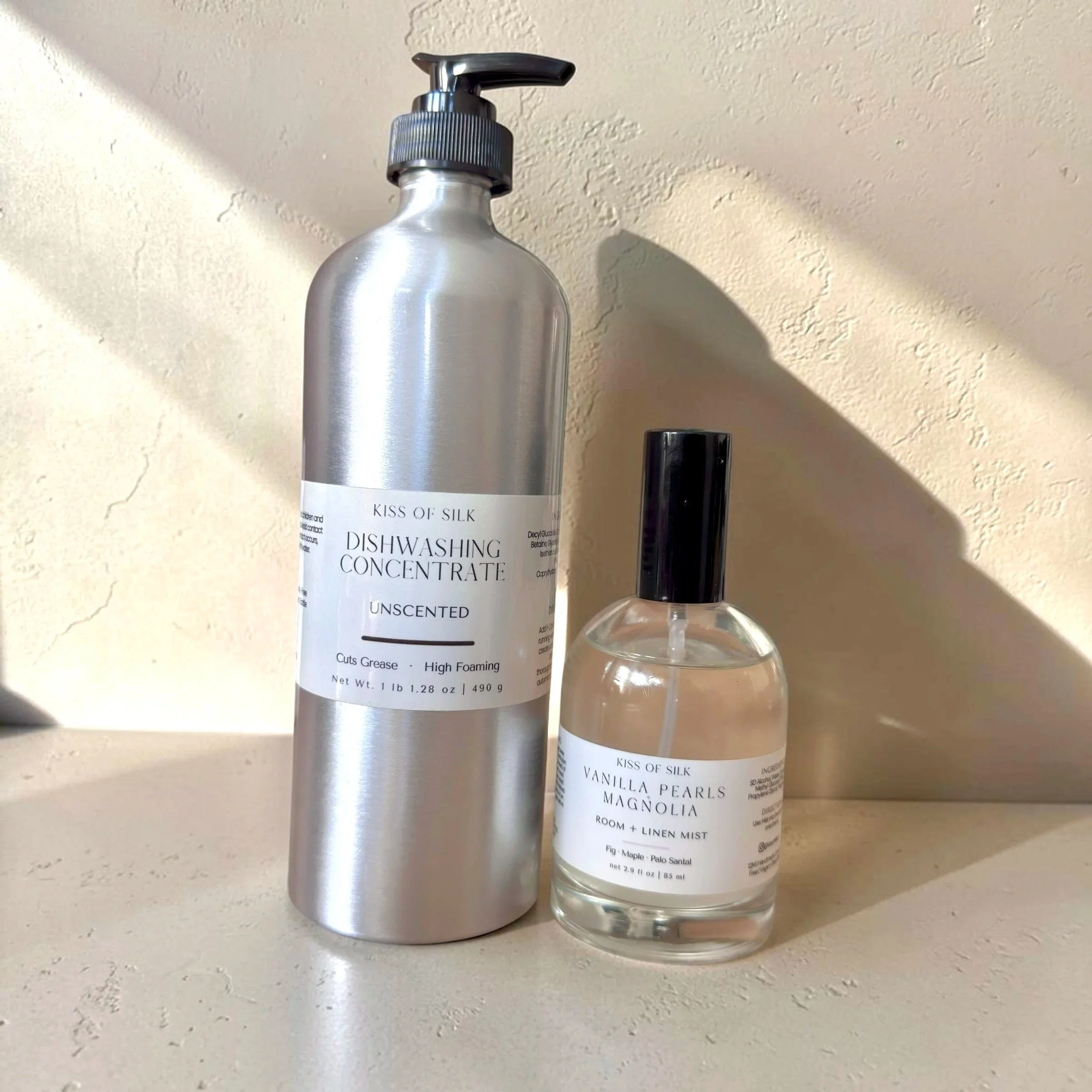 Dish washing soap and room linen mist