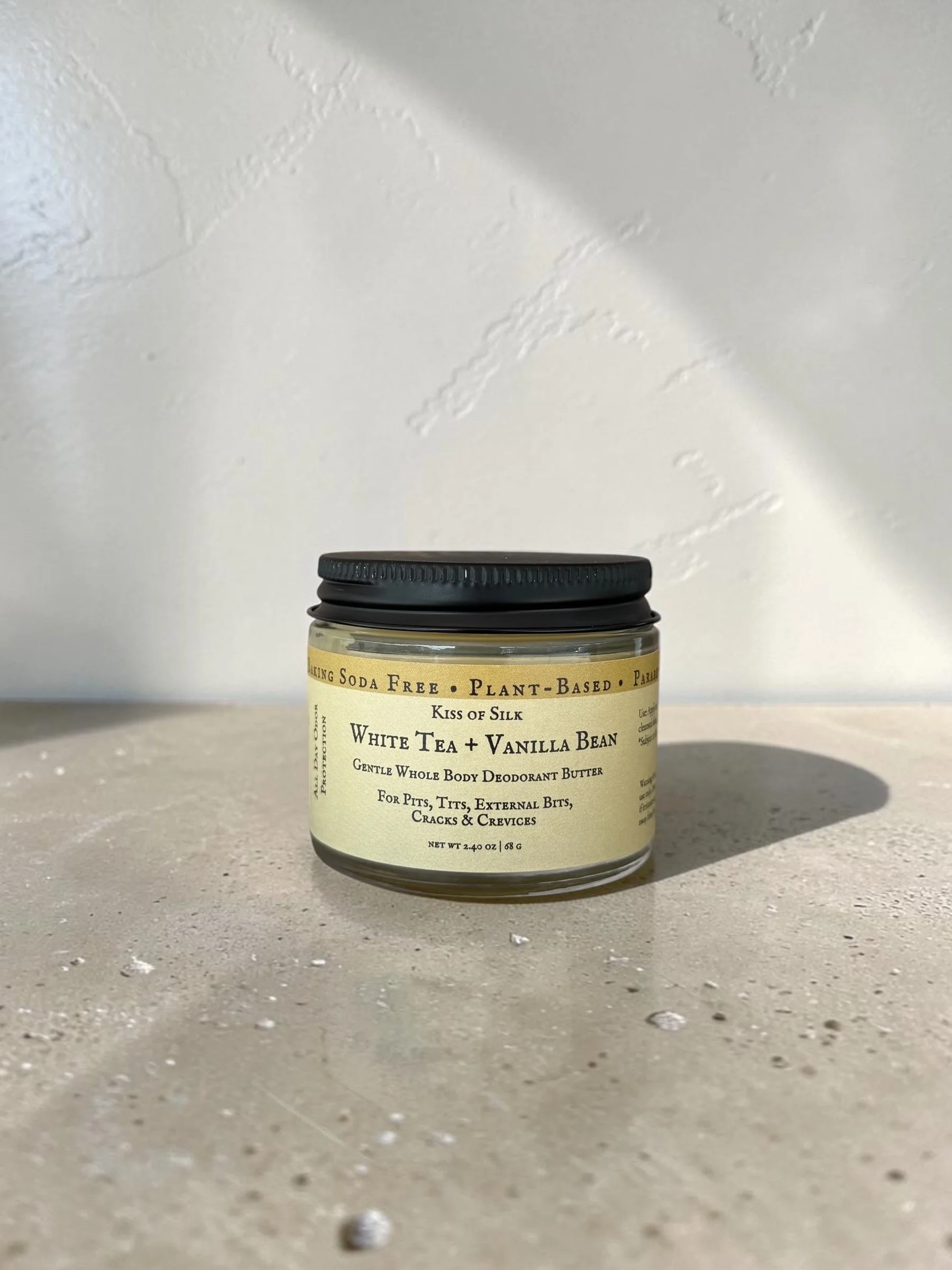 White Tea + Vanilla Bean Aluminum + Baking Soda Free Full Body Deodorant Butter