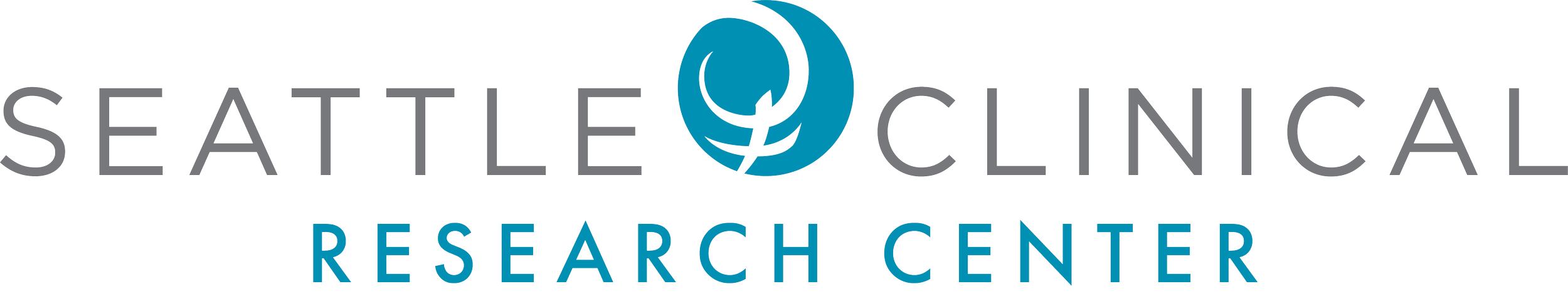 Seattle Clinical Research Center logo featuring a stylized blue nose with a black nose pattern inside.