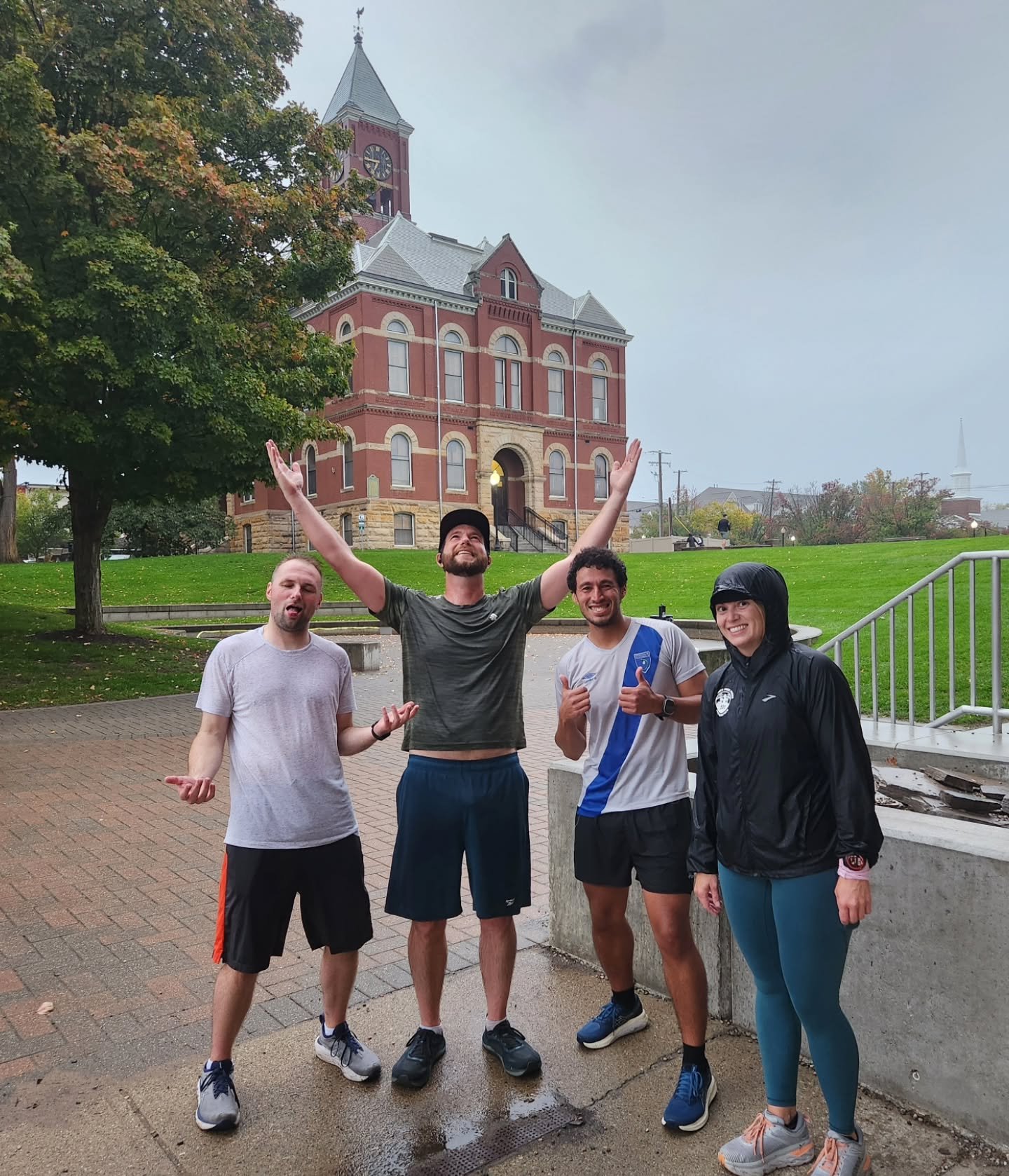 Fall officially showed up for run club tonight. 🍂🌧️

We started with a little mist and ended with that classic cold, wet, windy fall feeling &mdash; and a very soggy crew by the finish. 😂

Still showed up. Still got the miles in. Still had a good 