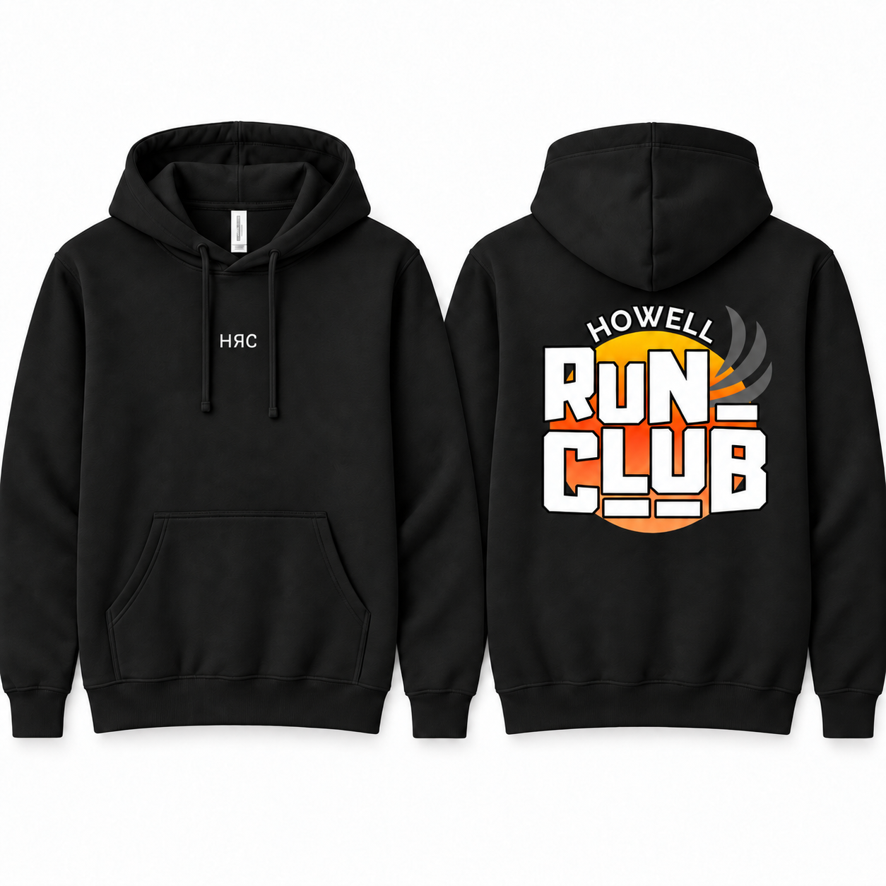 Fleece Hooded Sweatshirt (Black)