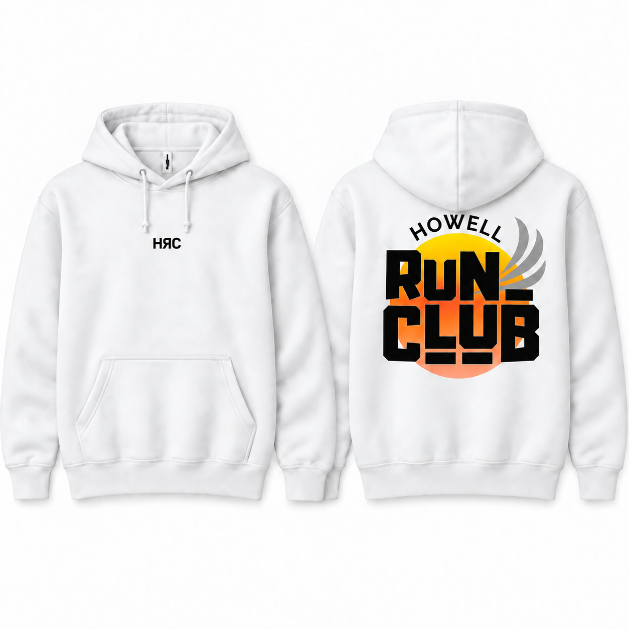 Fleece Hooded Sweatshirt (White)