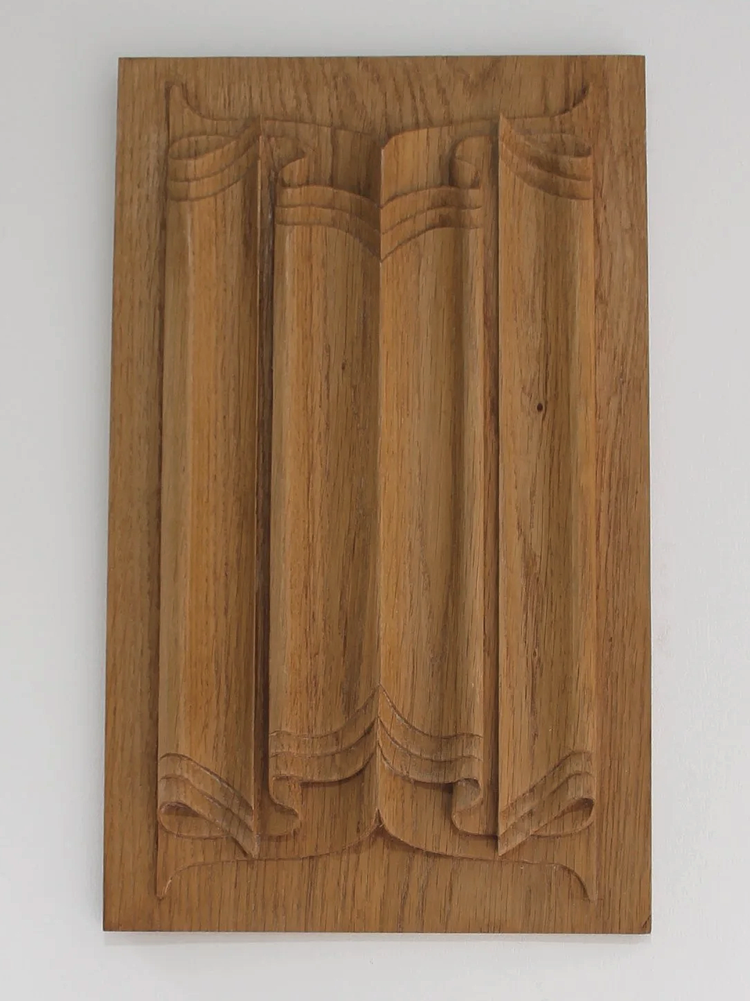 Oak Linenfold hand-carved and cast in glass