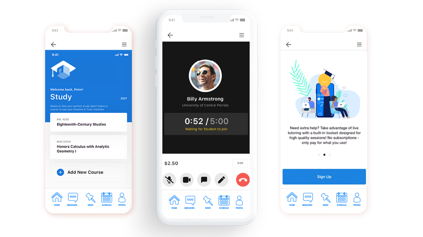 StudyDate app design
