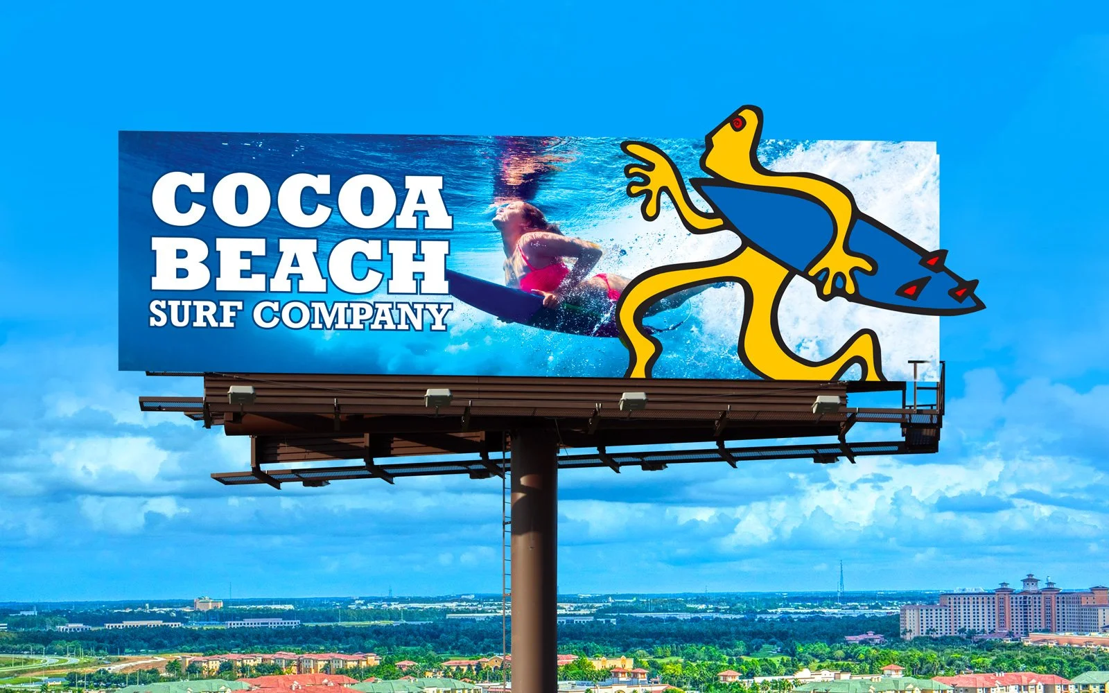 Cocoa Beach Surf Company billboard design